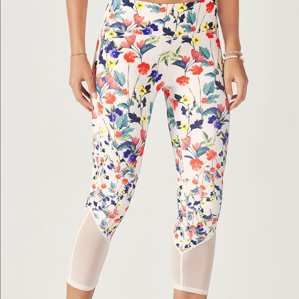 Fabletics Zone High-waisted Floral capri, Size M